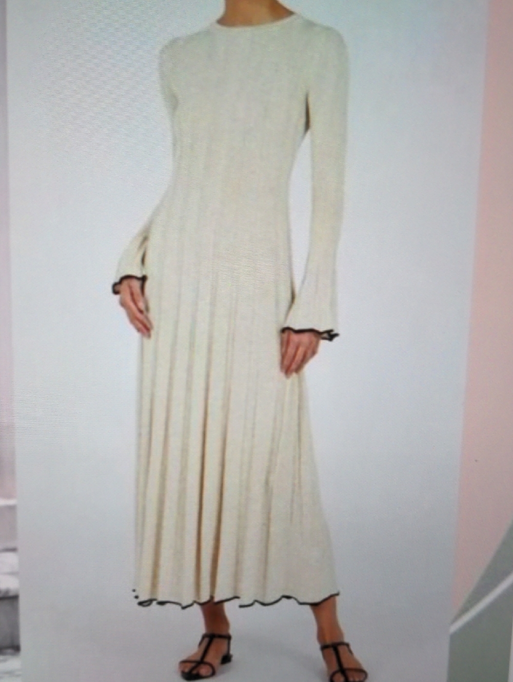 DISSH Flora Natural Contrast Knit Dress